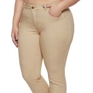 Khaki skinny jeans